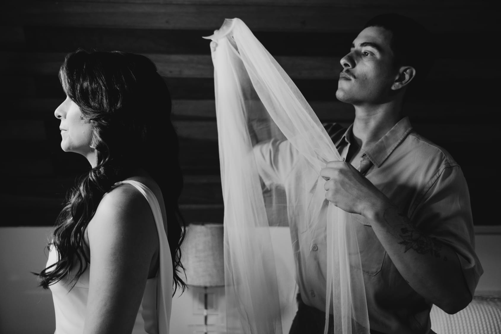 Ernesto Campagna — hair and makeup, bridal veil moment